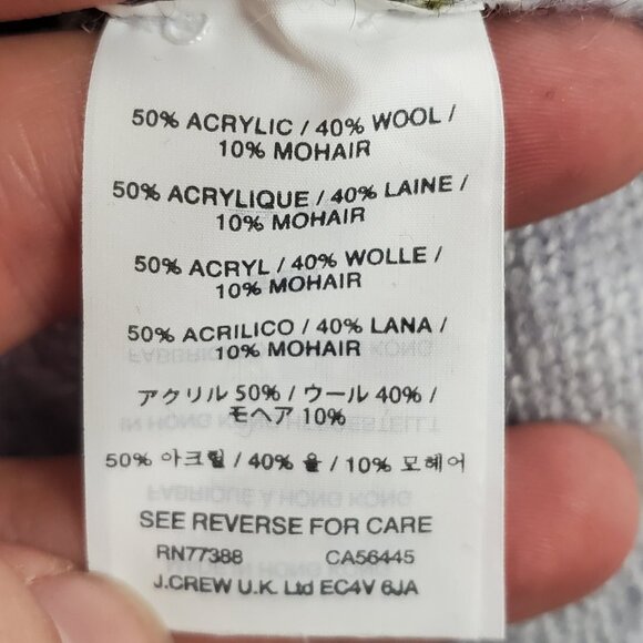 J Crew Womens Wool Mohair Nordic Sweater Size M Purple Geometric Cozy Layers - Picture 5 of 12